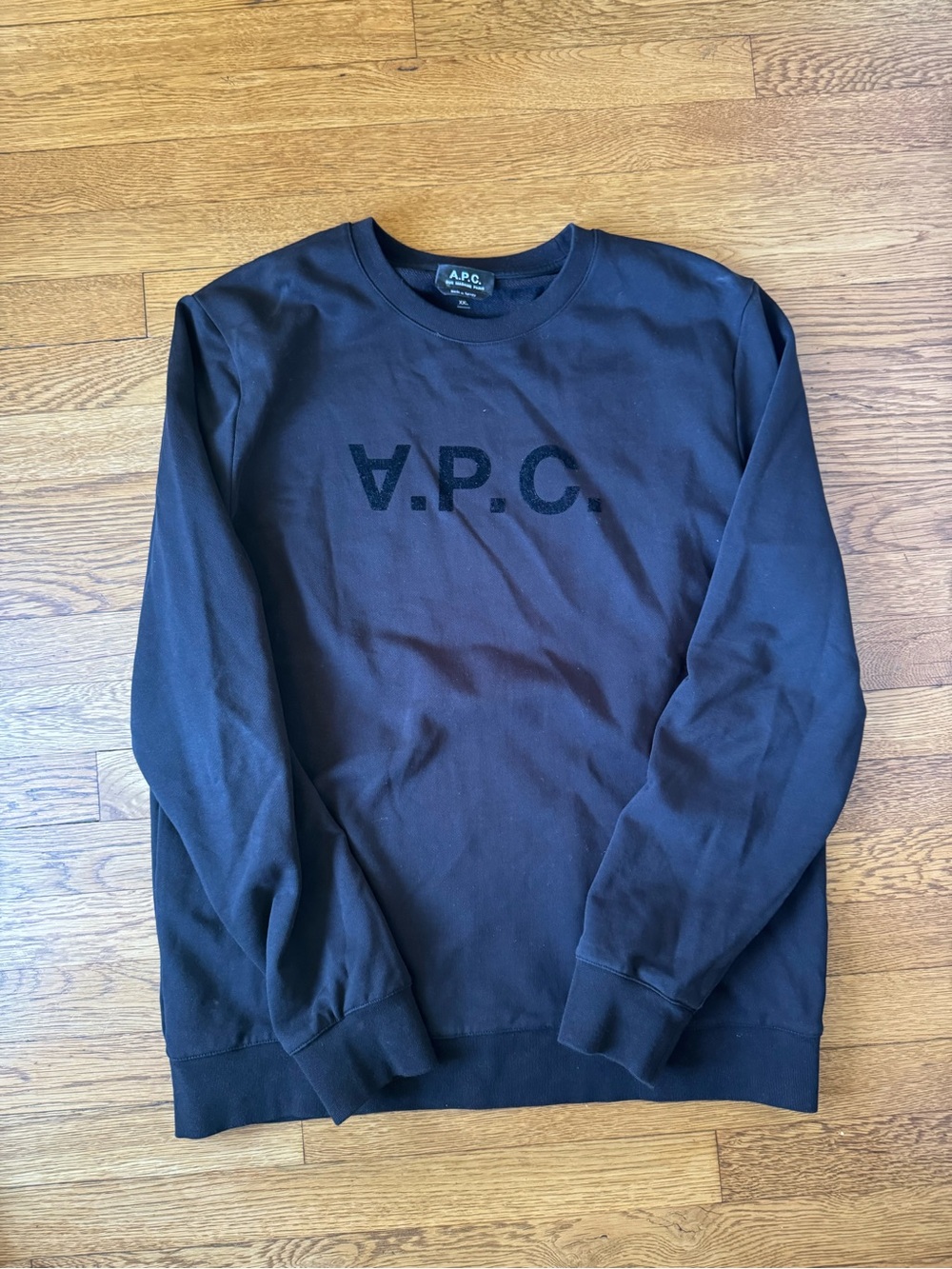 A.P.C. Black Logo Crewneck Sweatshirt